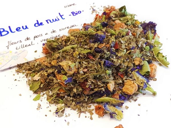 Tisane Bleu de nuit assimilé bio - en aparthé Lyon - Boutique en ligne